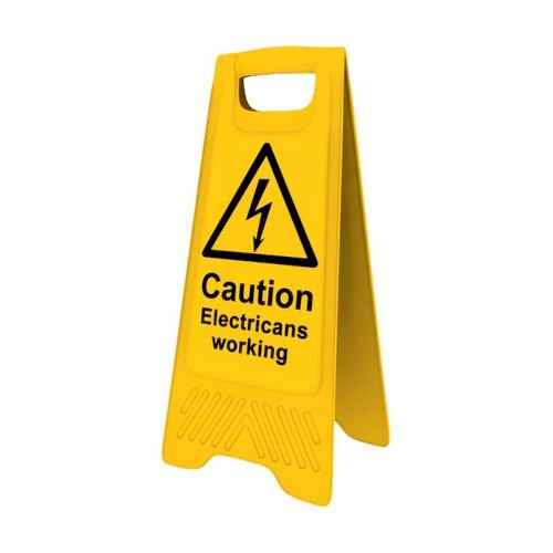 Heavy Duty A-Board - Caution Electricians Working