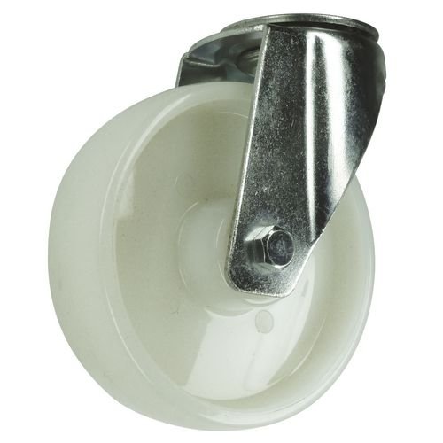 Castor, 80mm Dia. Nylon Tyre Hole Fixing - Swivel