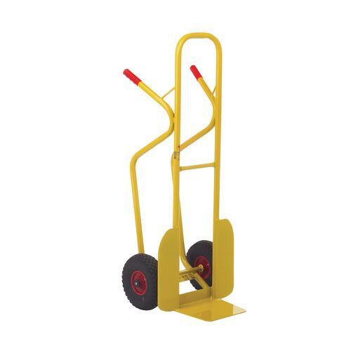 Tubular steel highback sack truck with stair glides