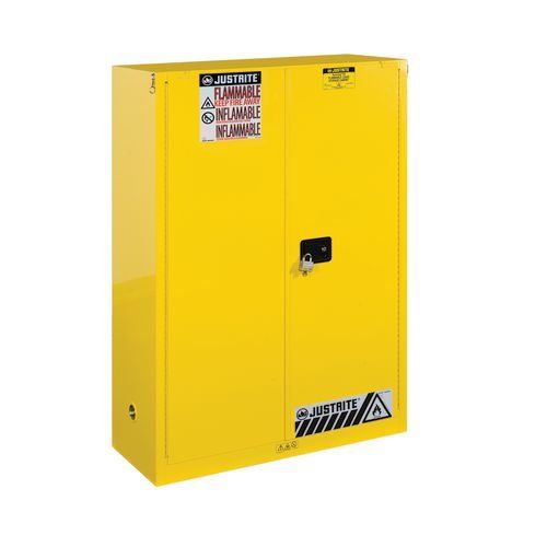 Sure-Grip Ex Slimline Safety Cabinet, 170L Cap. 2 Self Closing Doors. 2 Shelves. 2 Dual Air Vents With Flame Arresters