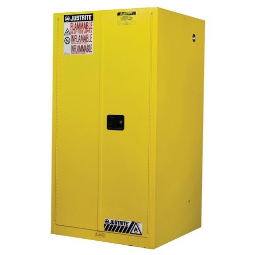Sure-Grip Ex Slimline Safety Cabinet, 227L Cap. 2 Manual Closing Doors. 2 Shelves. 2 Dual Air Vents With Flame Arresters