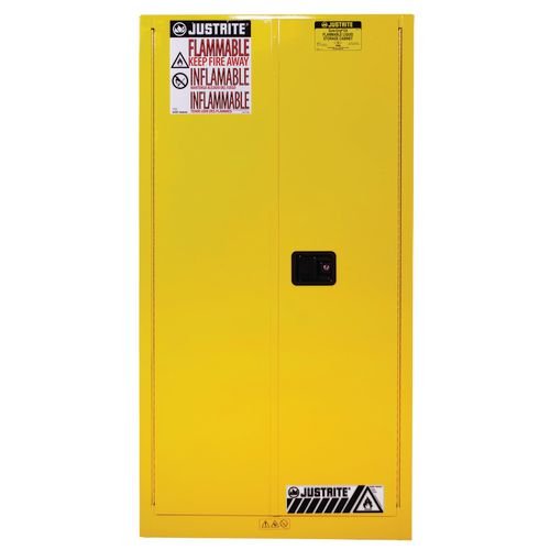 Sure-Grip Ex Slimline Safety Cabinet, 227L Cap. 2 Self Closing Doors. 2 Shelves. 2 Dual Air Vents With Flame Arresters
