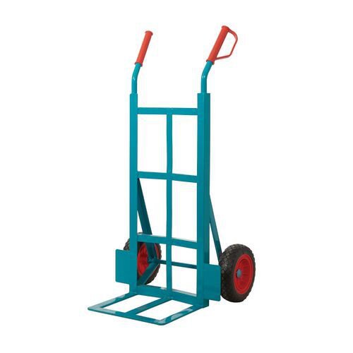 Steel sack trucks with puncture proof wheels