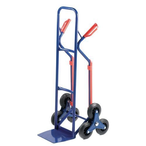 Stairclimbing sack truck with stair glides