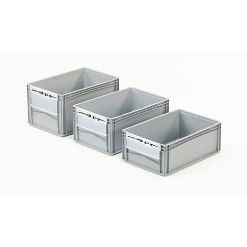 Euro containers with open ends for picking