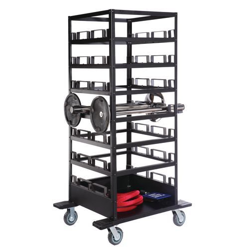 Storage cart for barrier posts