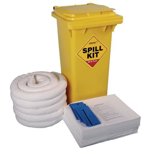 120L wheelie bin spill kit, oil and fuel