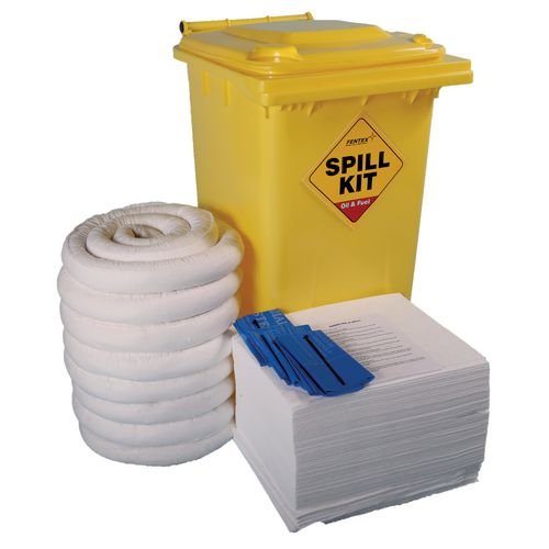 240 Litre Oil & Fuel Kit - Yellow Wheelie Bin