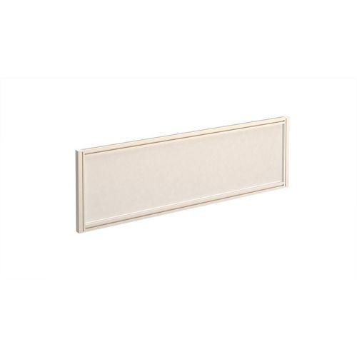 Straight desktop screens with aluminium frame and glazed screen,<br>1200mm with white frame