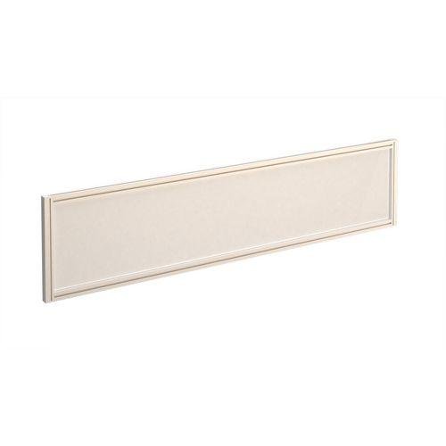 Straight desktop screens with aluminium frame and glazed screen,<br>1600mm with white frame