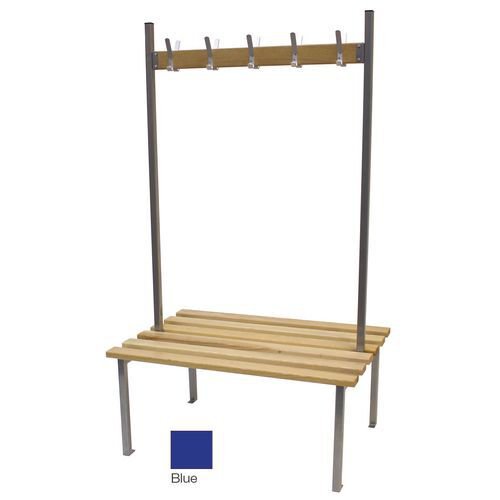 Classic duo bench 1000 x 745mm 10 hooks - 2 uprights - blue