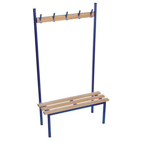 Evolve solo bench 1000 x 400mm 5 hooks - 2 uprights - blue