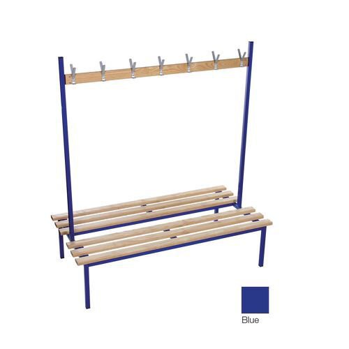 Evolve duo bench 1000 x 800mm 10 hooks - 2 uprights - blue