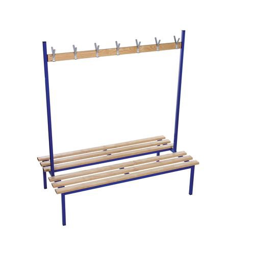 Evolve duo bench 1000 x 800mm 10 hooks - 2 uprights - blue