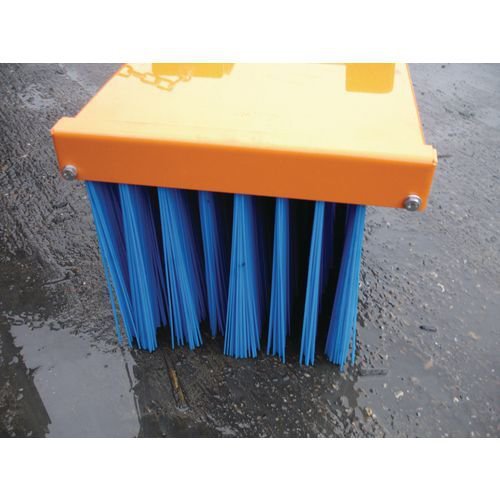 Forklift mounted brush sweepers