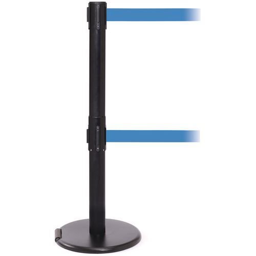 Wheeled retractable belt barrier - pack of 2