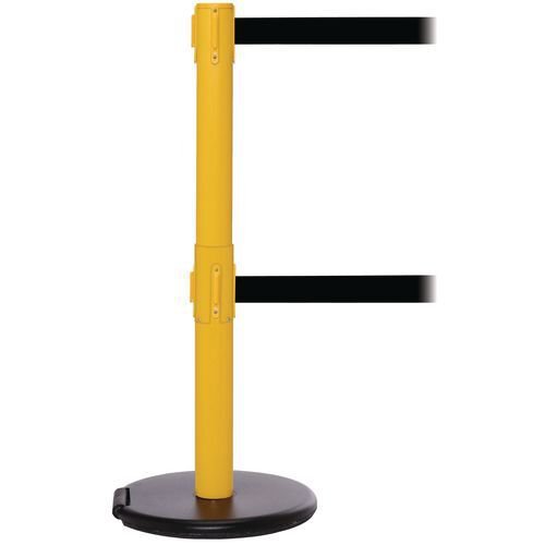 Wheeled retractable belt barrier - pack of 2