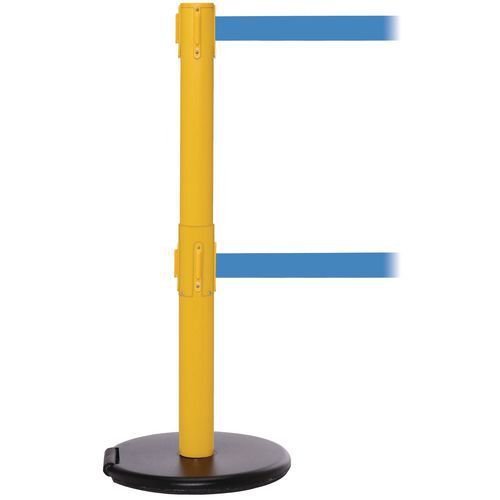 Wheeled retractable belt barrier - pack of 2