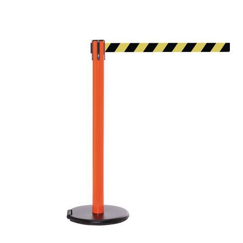 Wheeled retractable belt safety barrier - pack of 2