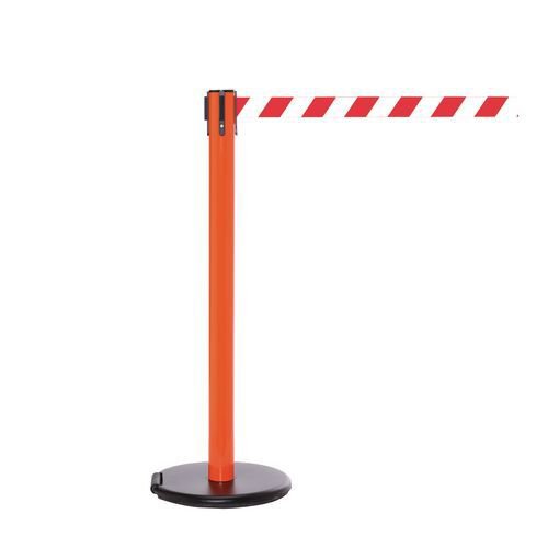 Wheeled retractable belt safety barrier - pack of 2