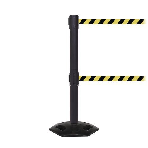 Heavy duty weatherproof twin belt barrier - Set of 2
