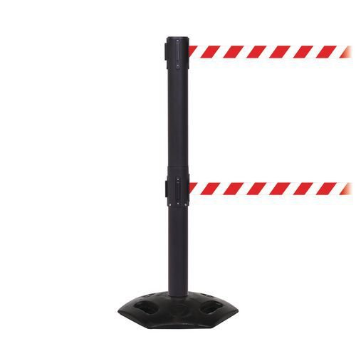 Heavy duty weatherproof twin belt barrier - Set of 2