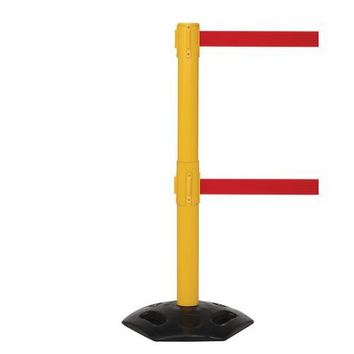 Heavy duty weatherproof twin belt barrier - Set of 2