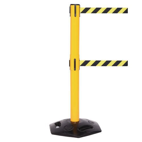 Heavy duty weatherproof twin belt barrier - Set of 2