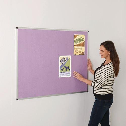 Bright coloured noticeboards
