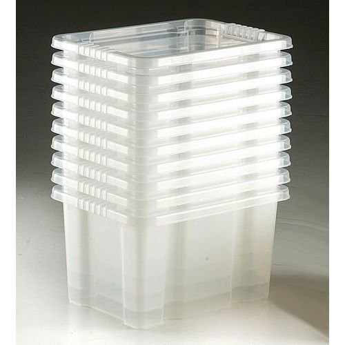 Clear plastic containers - without lids