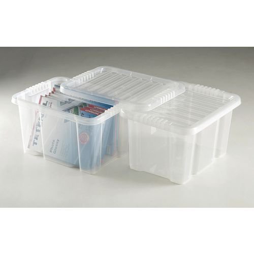 Clear plastic containers - with lids