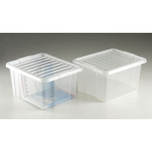 Clear plastic containers - with lids