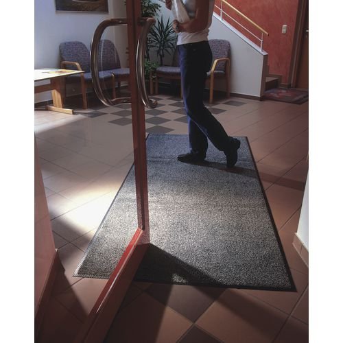 Washable Entrance Mat, 85 X 120Cm, Black/Blue