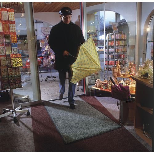 Washable Entrance Mat, 85 X 150Cm, Black/Cedar