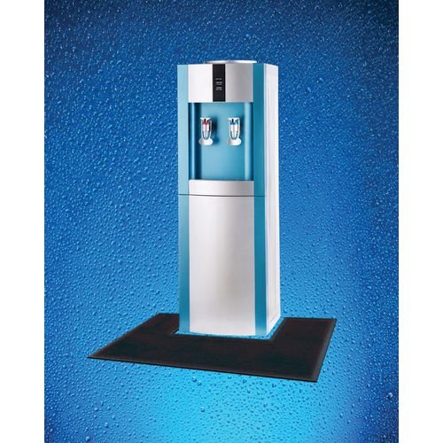 Black Water-Kooler Mat. Shaped For Water Dispenser.