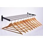 Wall Coat Rack with 10 Wood Anti-theft Hangers