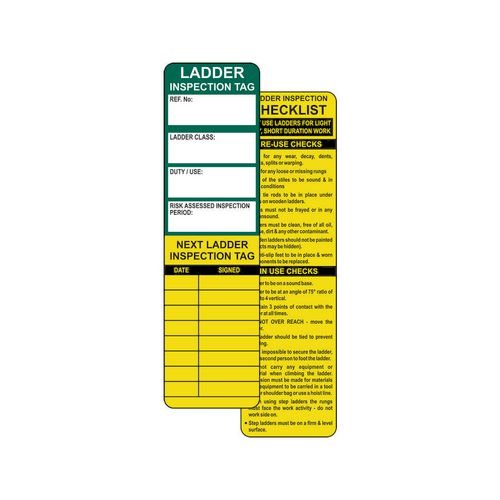 Ladder Safety Tag Inserts (Pack Of 50)