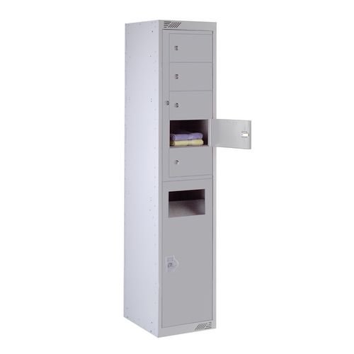 Combination Garment Collector / Dispenser Locker - Light Grey
