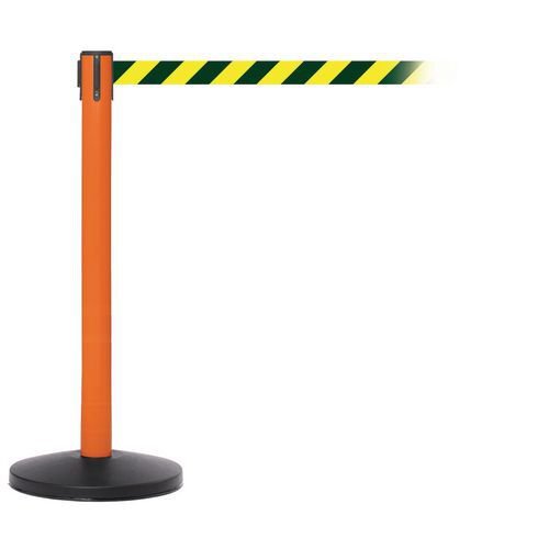 Retractable industrial safety belt barrier
