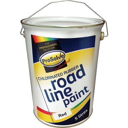 Prosolve Chlorinated Rubber Road Line Paint 5 Ltr Red