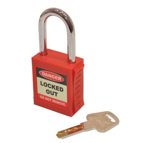 Safety Lockout Padlocks - Red (Each)