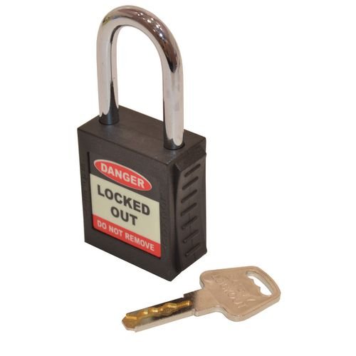 Safety Lockout Padlock - Black (Each)