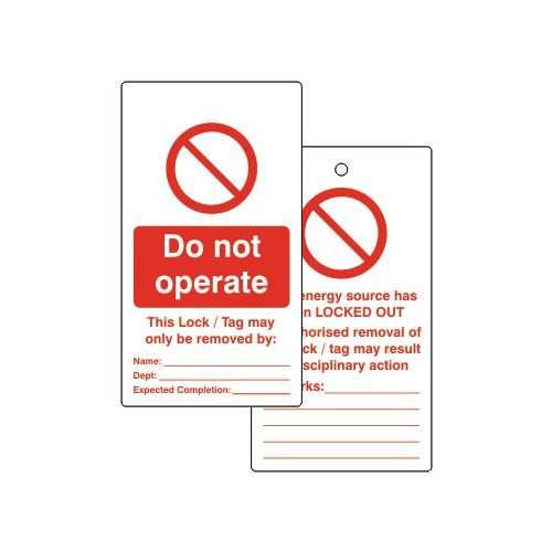 Lockout Tags - Do Not Operate (Double Sided 10 Pack)