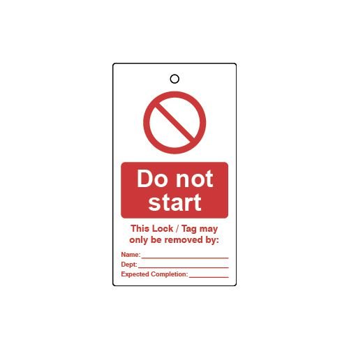 Lockout Tags - Do Not Start (Double Sided 10 Pack)