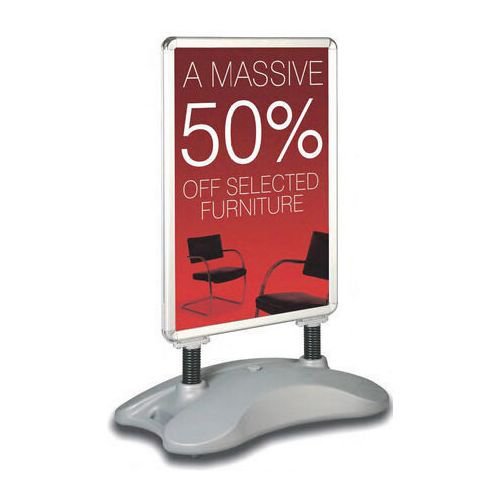 Freestanding, fillable, forecourt poster frame - A1