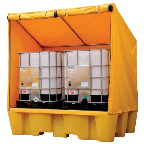 Double Ibc Spill Pallet With Framed Cover (Self Assembly)