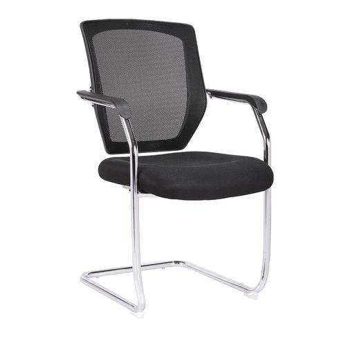 Coloured mesh back cantilever chair