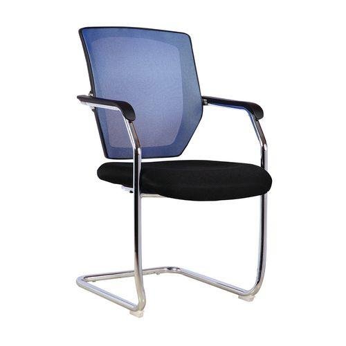 Coloured mesh back cantilever chair