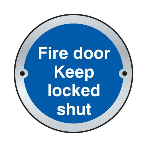 Fire Door Keep Locked Shut Door Disc - Saa (75mm Dia.)