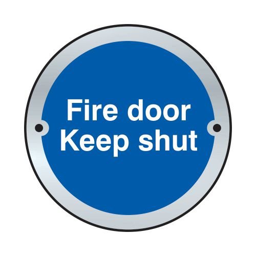 Fire Door Keep Shut Door Disc - Saa (75mm Dia.)